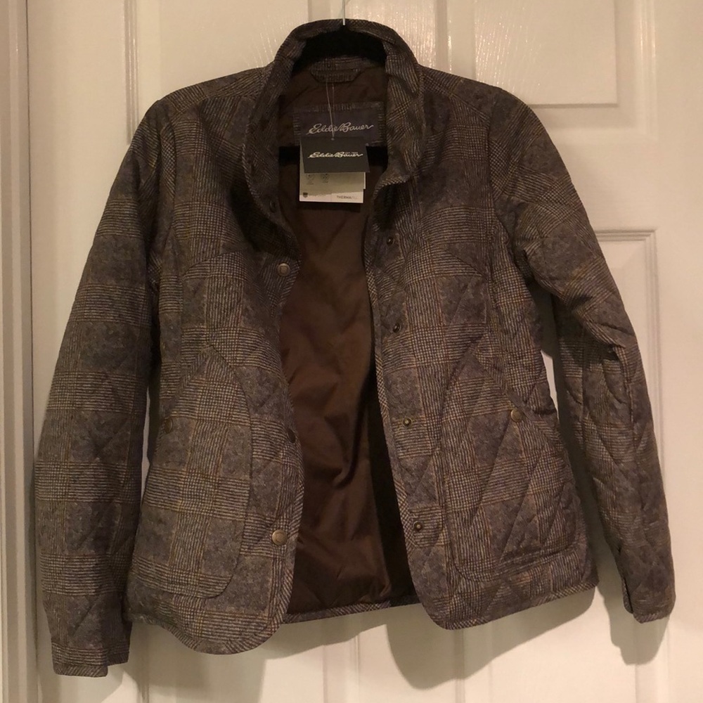 Eddie Bauer Plaid Jacket NW w tags